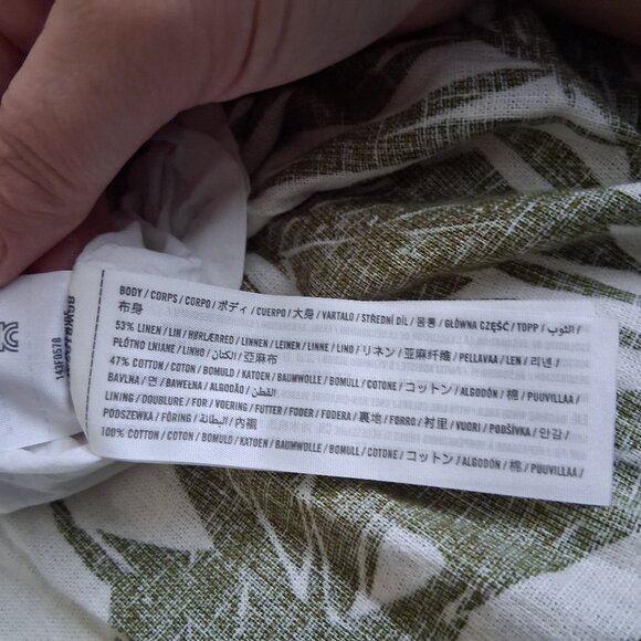 Abercrombie & Fitch Women's XLP Green Tropical Print Linen Blend Maxi Skirt - Picture 7 of 15